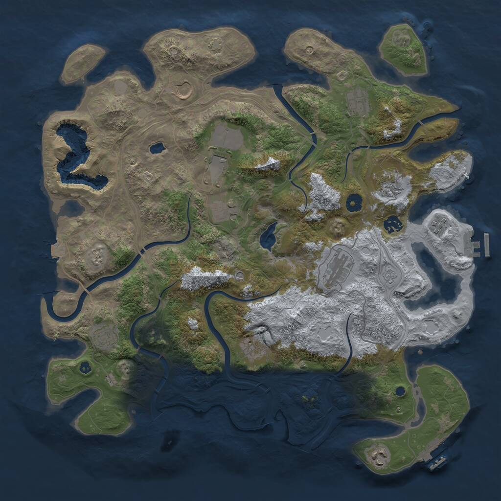 Rust Map: Procedural Map, Size: 4250, Seed: 1558424269, 17 Monuments
