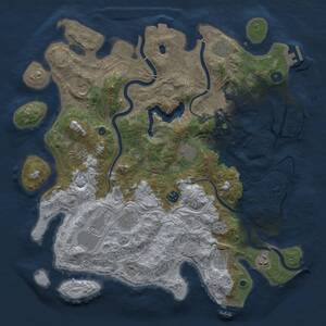 Thumbnail Rust Map: Procedural Map, Size: 4250, Seed: 1796523966, 17 Monuments