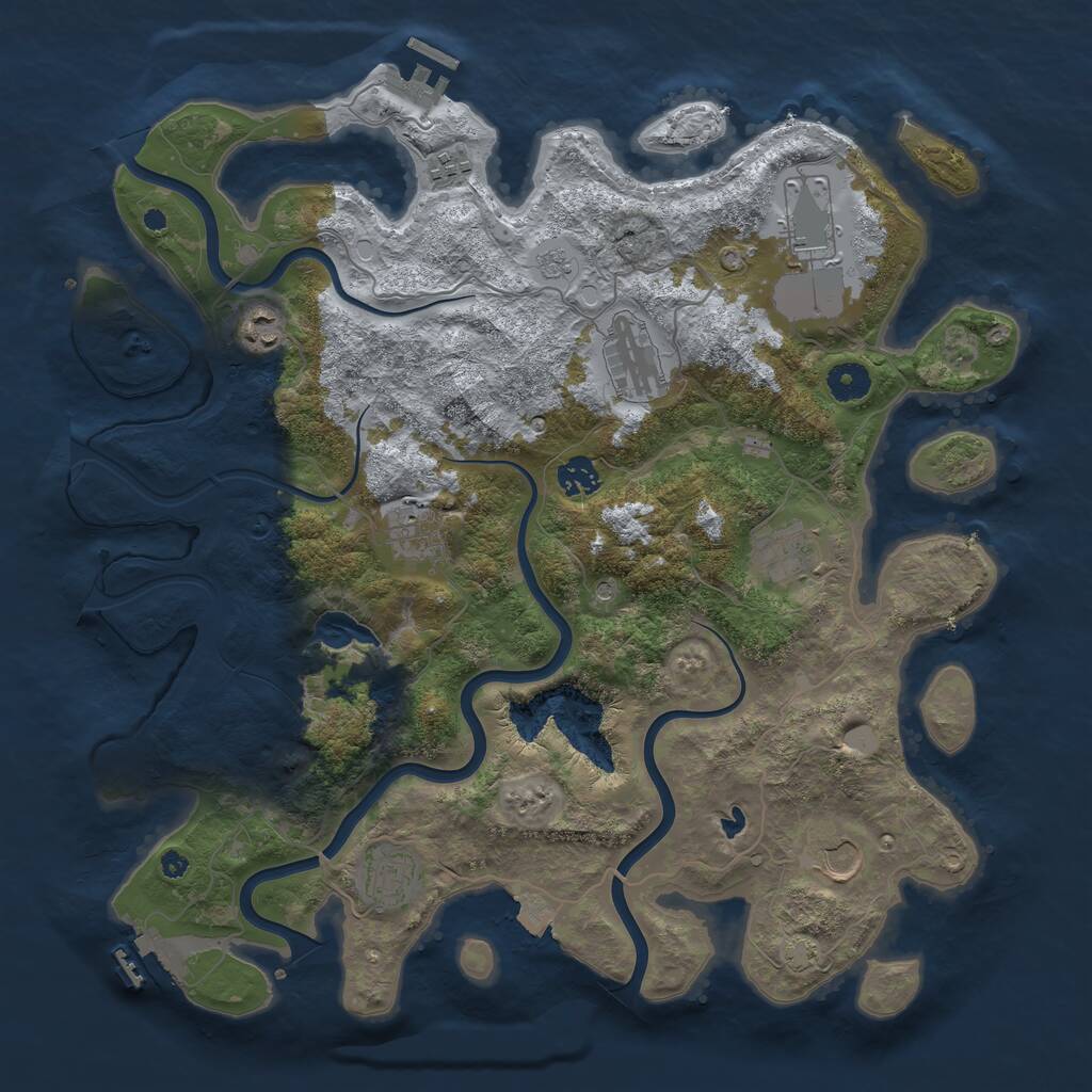 Rust Map: Procedural Map, Size: 4018, Seed: 893474979, 15 Monuments