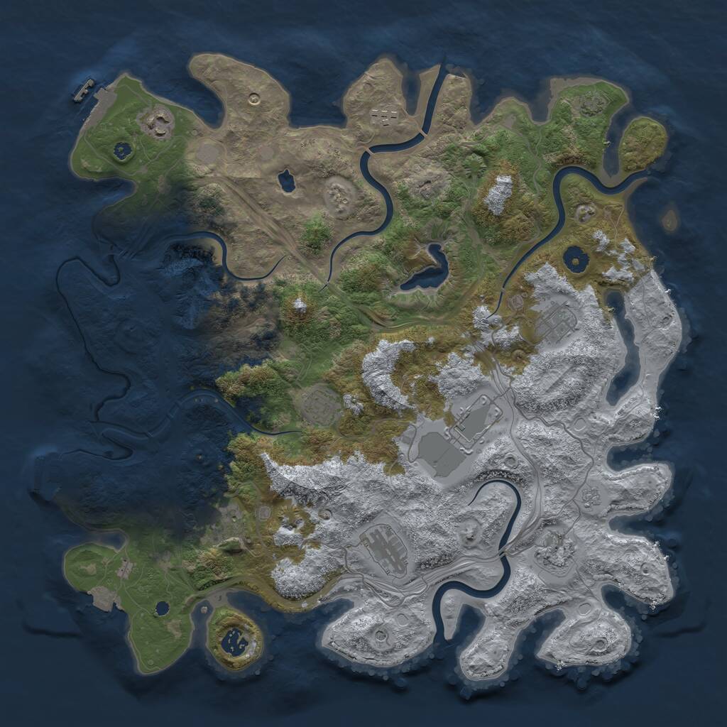 Rust Map: Procedural Map, Size: 4250, Seed: 62770, 15 Monuments