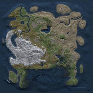 Thumbnail Rust Map: Procedural Map, Size: 4000, Seed: 947709126, 14 Monuments
