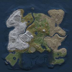 Thumbnail Rust Map: Procedural Map, Size: 3400, Seed: 1721052119, 14 Monuments
