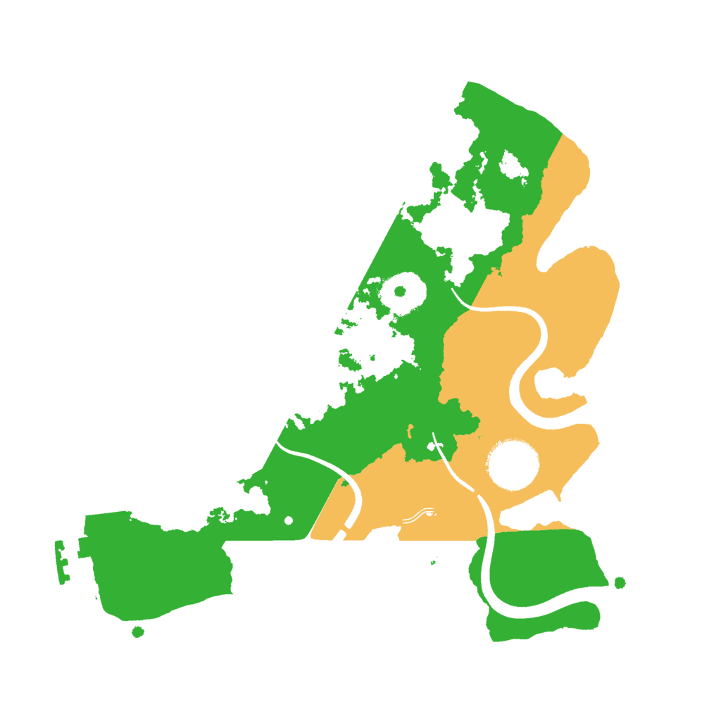 Biome Rust Map: Procedural Map, Size: 2500, Seed: 420548953