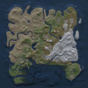 Thumbnail Rust Map: Procedural Map, Size: 4250, Seed: 1826195933, 17 Monuments