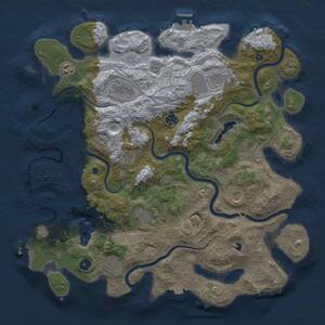 Thumbnail Rust Map: Procedural Map, Size: 4250, Seed: 231336092, 15 Monuments