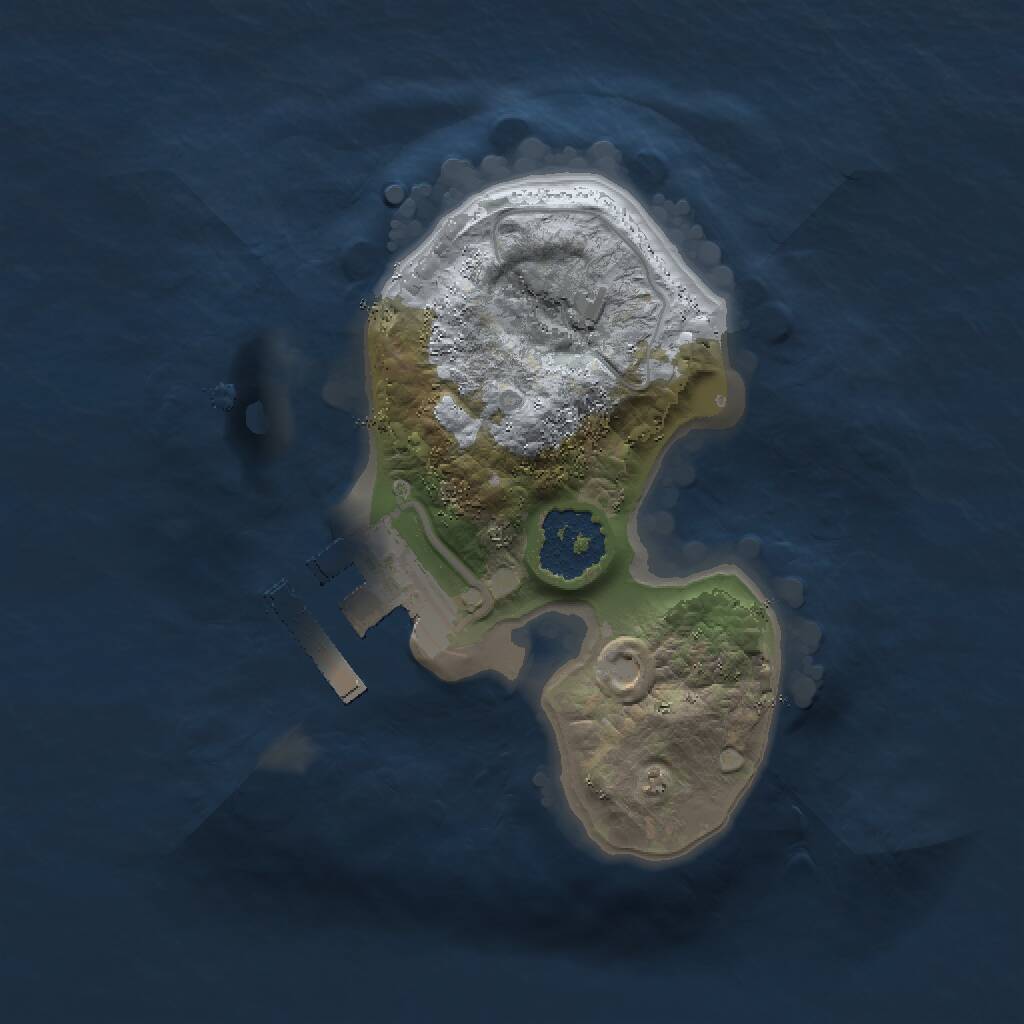 Rust Map: Procedural Map, Size: 1500, Seed: 1536480, 2 Monuments