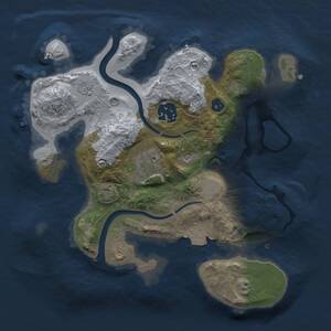 Thumbnail Rust Map: Procedural Map, Size: 2500, Seed: 721498872, 6 Monuments