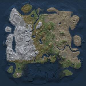 Thumbnail Rust Map: Procedural Map, Size: 4000, Seed: 1216474133, 15 Monuments
