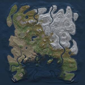 Thumbnail Rust Map: Procedural Map, Size: 4250, Seed: 1936693210, 15 Monuments