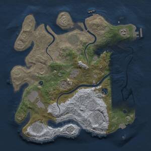 Thumbnail Rust Map: Procedural Map, Size: 3500, Seed: 24178078, 15 Monuments