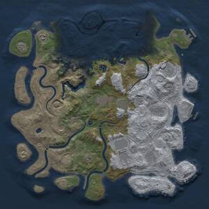 Thumbnail Rust Map: Procedural Map, Size: 4250, Seed: 1719568024, 17 Monuments