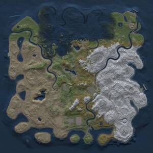 Thumbnail Rust Map: Procedural Map, Size: 4800, Seed: 288112277, 17 Monuments