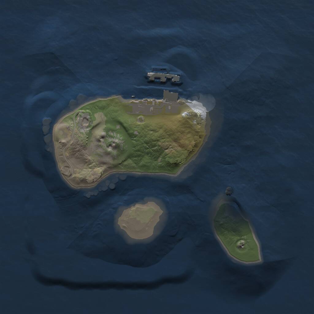 Rust Map: Procedural Map, Size: 1500, Seed: 917785846, 2 Monuments