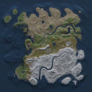 Thumbnail Rust Map: Procedural Map, Size: 4000, Seed: 1418098890, 15 Monuments