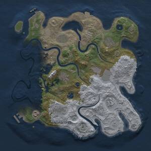 Thumbnail Rust Map: Procedural Map, Size: 3500, Seed: 508996294, 15 Monuments