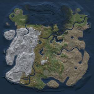 Thumbnail Rust Map: Procedural Map, Size: 4500, Seed: 327570648, 16 Monuments