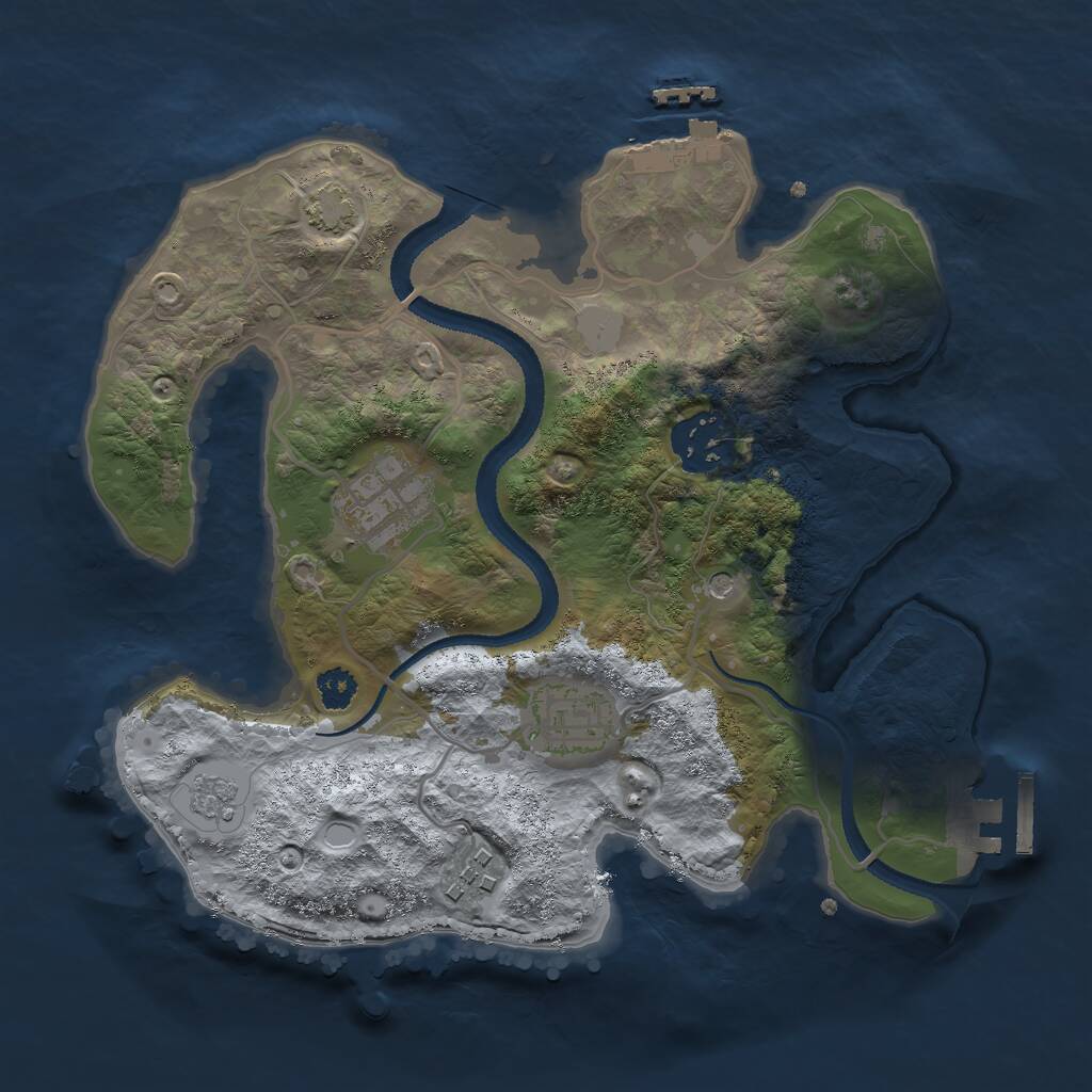 Rust Map: Procedural Map, Size: 2700, Seed: 1612798746, 10 Monuments