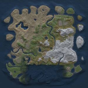 Thumbnail Rust Map: Procedural Map, Size: 4500, Seed: 1156514740, 14 Monuments