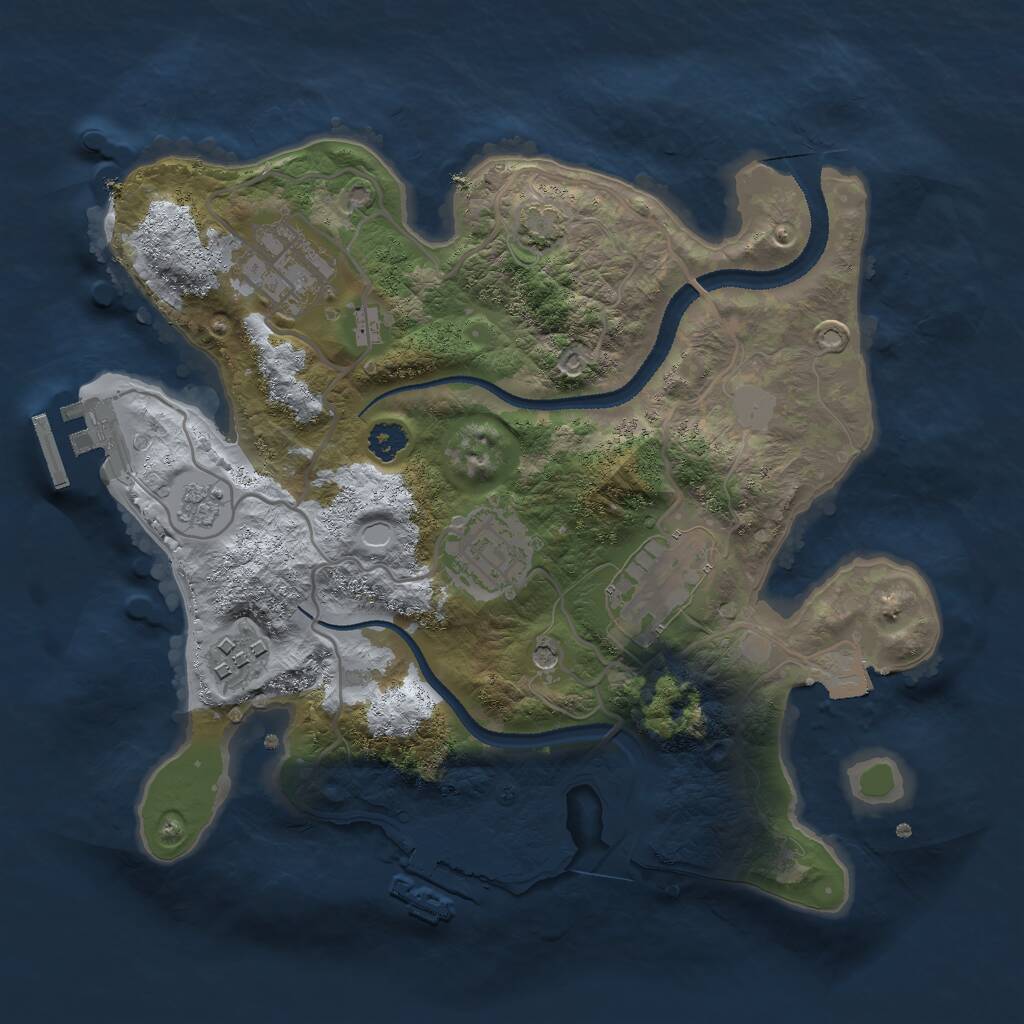 Rust Map: Procedural Map, Size: 2700, Seed: 1779364909, 10 Monuments