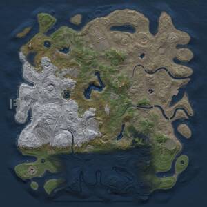 Thumbnail Rust Map: Procedural Map, Size: 4500, Seed: 1378, 16 Monuments