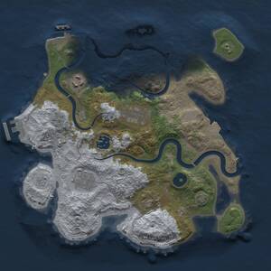 Thumbnail Rust Map: Procedural Map, Size: 3000, Seed: 28477, 11 Monuments