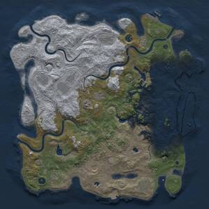 Thumbnail Rust Map: Procedural Map, Size: 4500, Seed: 281599823, 17 Monuments
