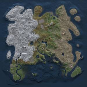Thumbnail Rust Map: Procedural Map, Size: 4000, Seed: 1698968108, 16 Monuments