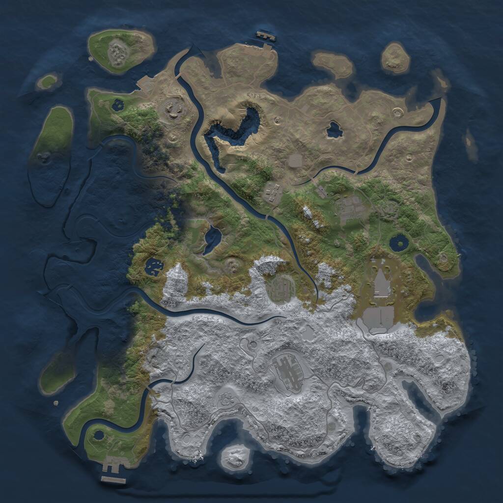 Rust Map: Procedural Map, Size: 4150, Seed: 220526, 13 Monuments