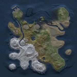 Thumbnail Rust Map: Procedural Map, Size: 2800, Seed: 1188514268, 10 Monuments