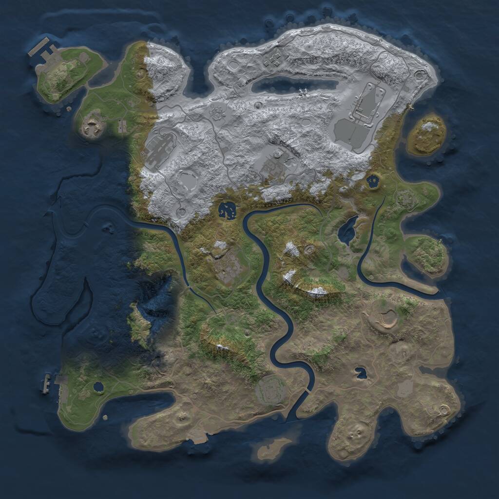 Rust Map: Procedural Map, Size: 4000, Seed: 22052026, 15 Monuments