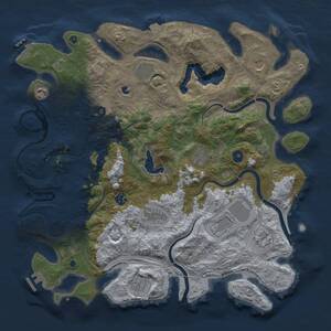 Thumbnail Rust Map: Procedural Map, Size: 4250, Seed: 2104895217, 17 Monuments