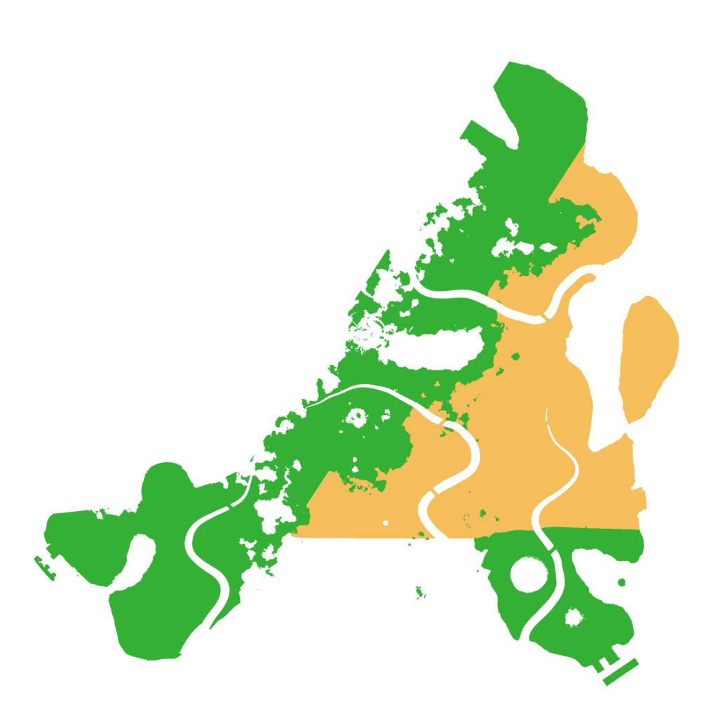 Biome Rust Map: Procedural Map, Size: 3700, Seed: 789523158