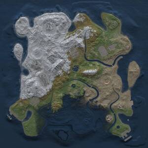 Thumbnail Rust Map: Procedural Map, Size: 3700, Seed: 789523158, 15 Monuments