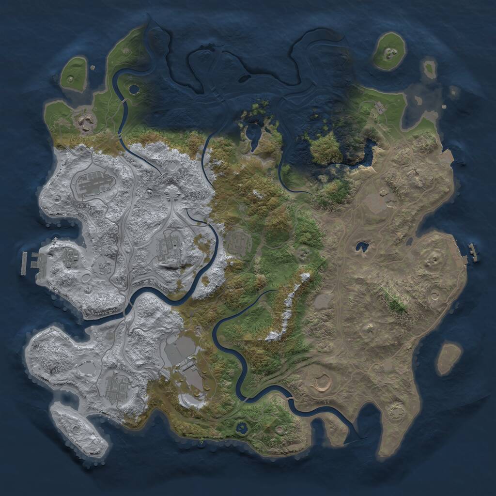 Rust Map: Procedural Map, Size: 4250, Seed: 210526, 15 Monuments