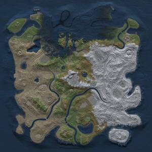 Thumbnail Rust Map: Procedural Map, Size: 4250, Seed: 633910299, 15 Monuments