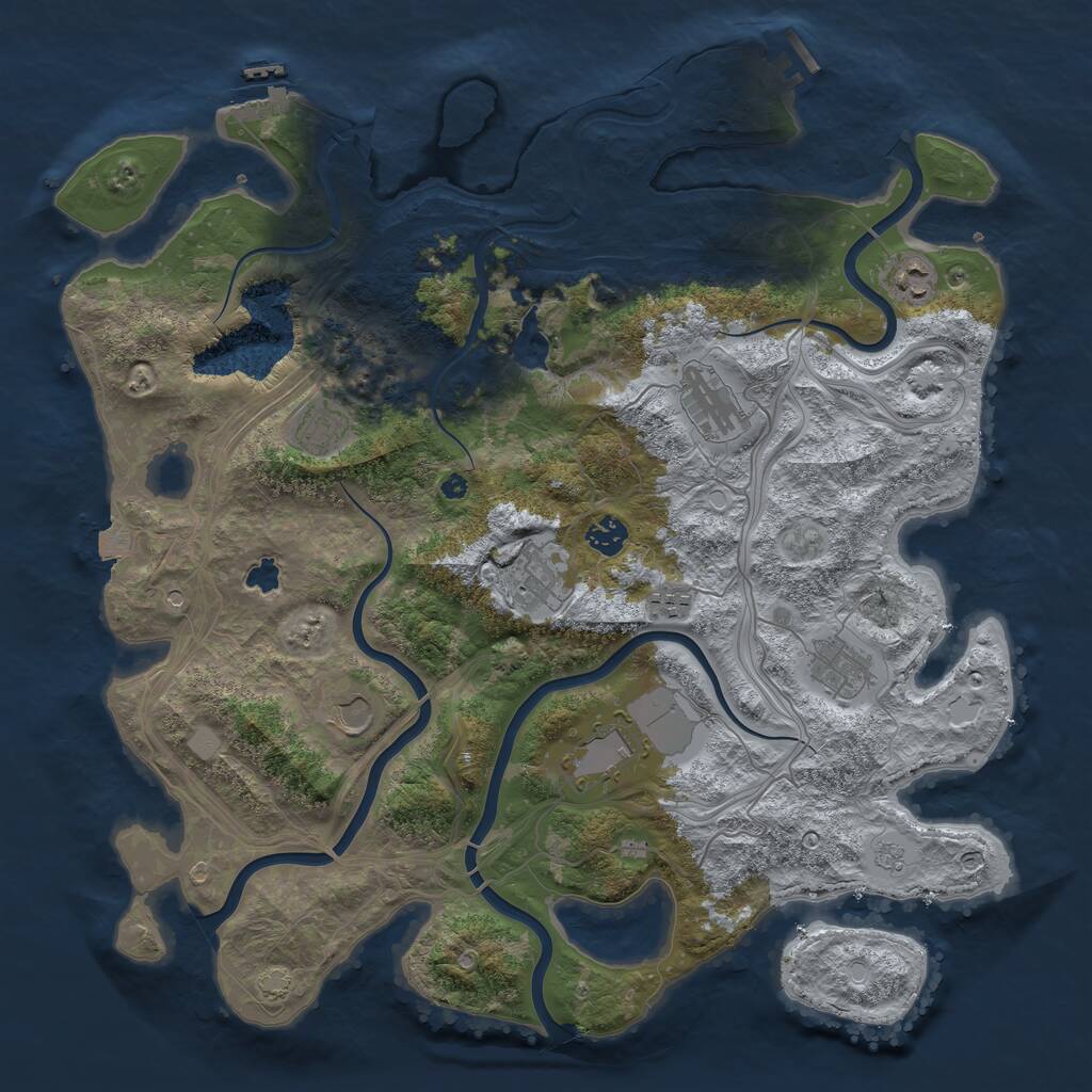 Rust Map: Procedural Map, Size: 4250, Seed: 633910299, 15 Monuments
