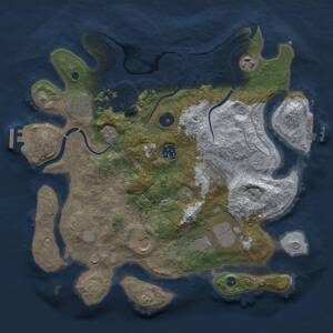 Thumbnail Rust Map: Procedural Map, Size: 3500, Seed: 730315962, 14 Monuments