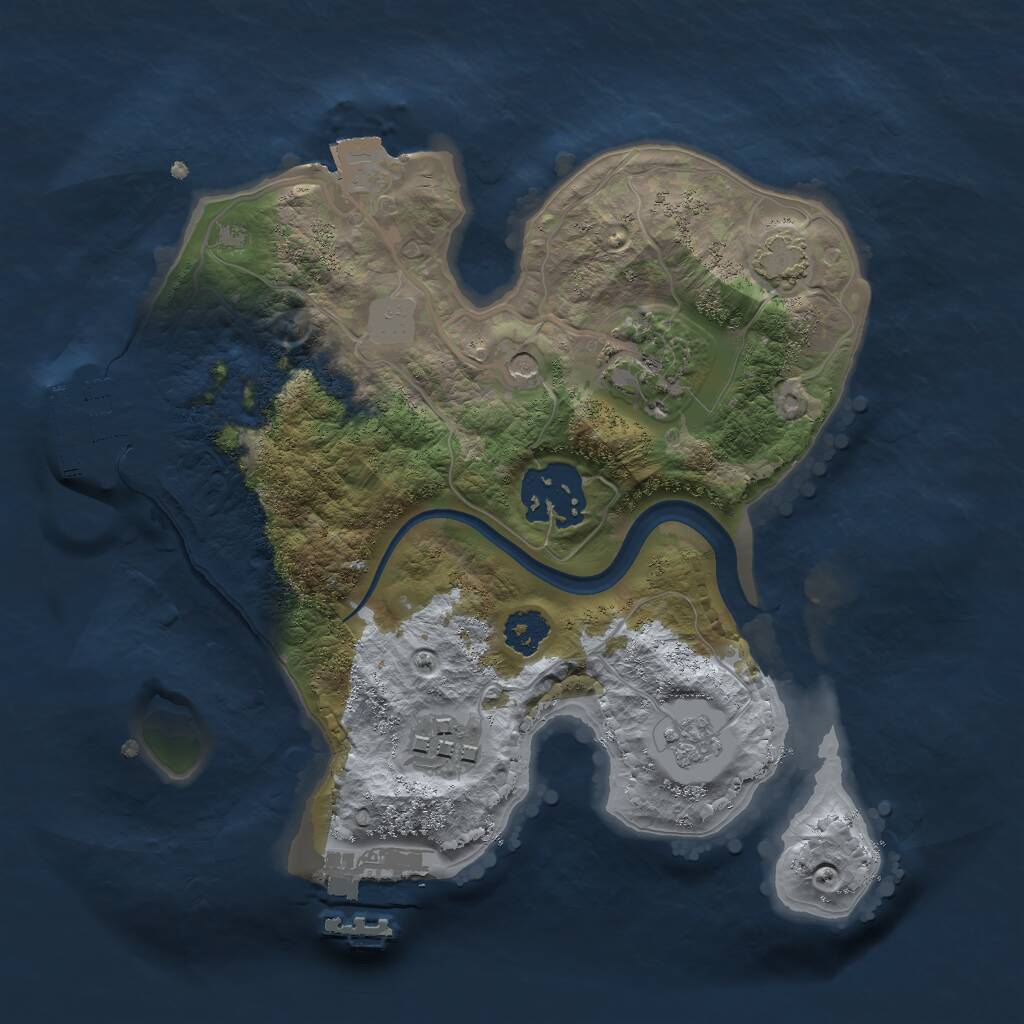 Rust Map: Procedural Map, Size: 2325, Seed: 50000, 9 Monuments