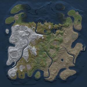 Thumbnail Rust Map: Procedural Map, Size: 4250, Seed: 744789175, 16 Monuments