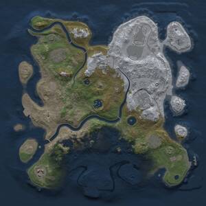 Thumbnail Rust Map: Procedural Map, Size: 3500, Seed: 967824749, 15 Monuments