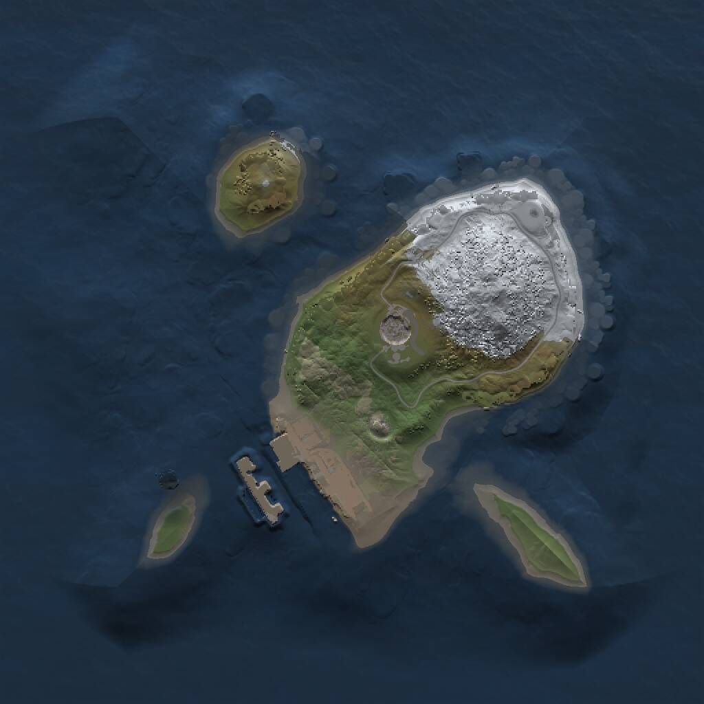 Rust Map: Procedural Map, Size: 1500, Seed: 1591365277, 3 Monuments