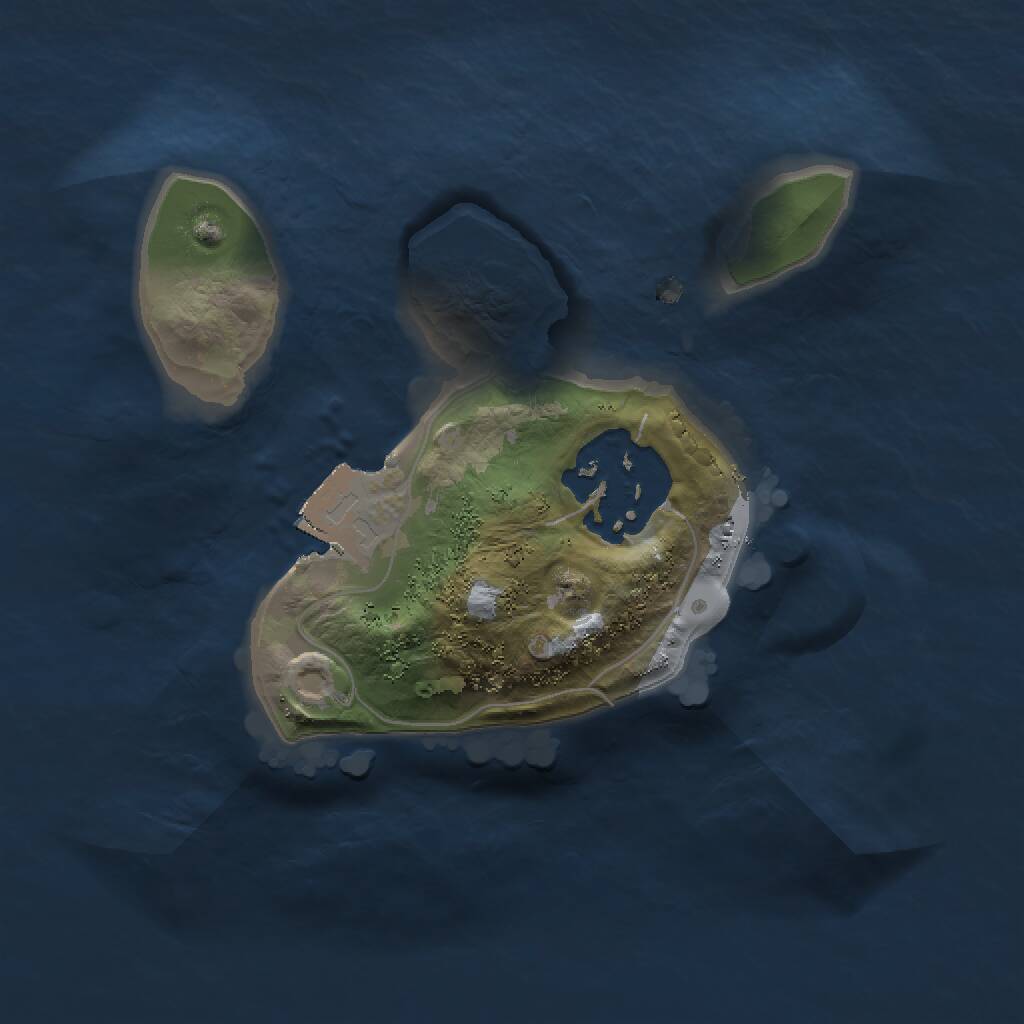 Rust Map: Procedural Map, Size: 1500, Seed: 4200, 2 Monuments