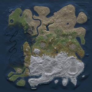 Thumbnail Rust Map: Procedural Map, Size: 4000, Seed: 576308990, 17 Monuments