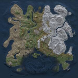 Thumbnail Rust Map: Procedural Map, Size: 4250, Seed: 58482220, 17 Monuments
