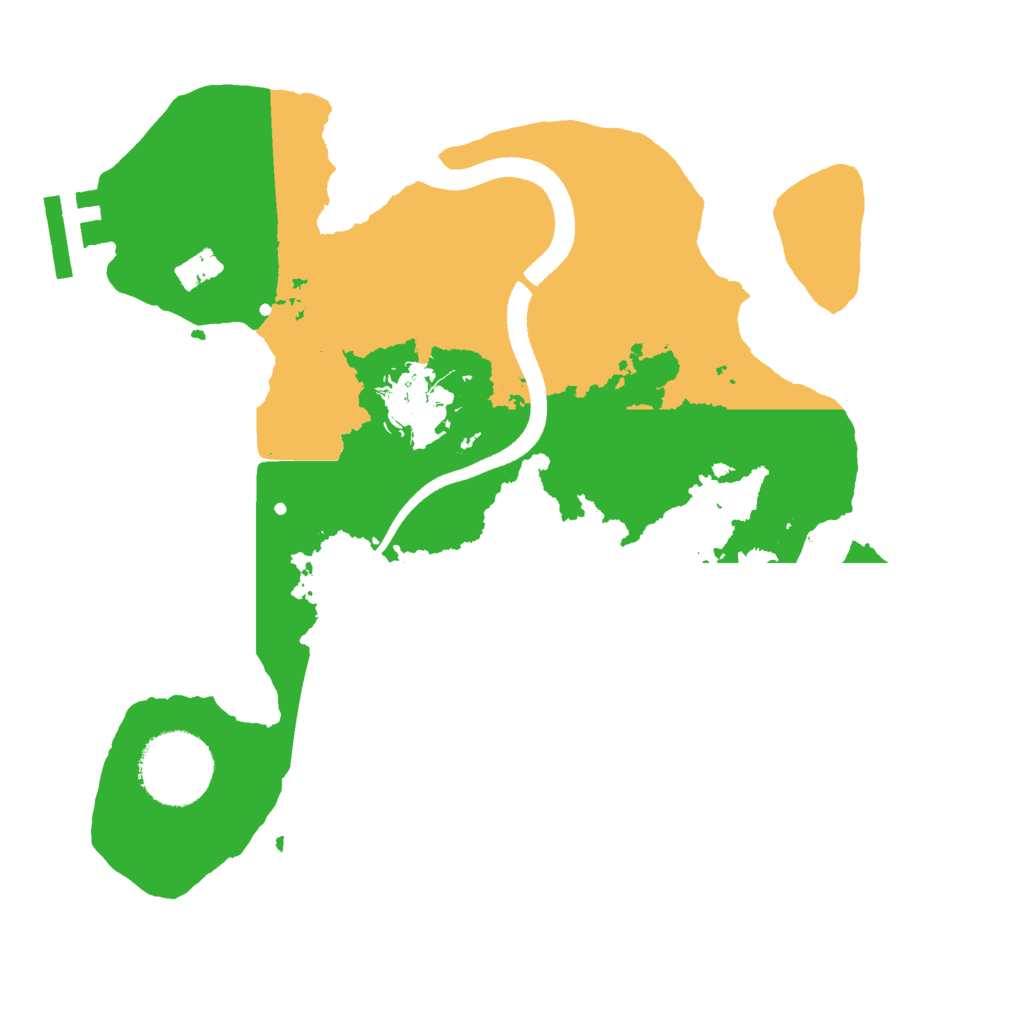 Biome Rust Map: Procedural Map, Size: 2500, Seed: 657535