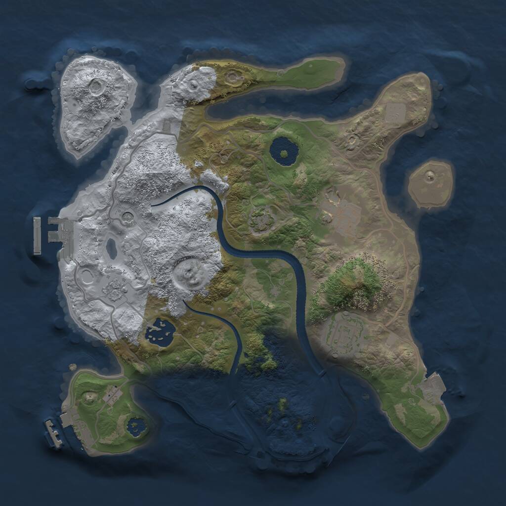 Rust Map: Procedural Map, Size: 2700, Seed: 1779451323, 9 Monuments