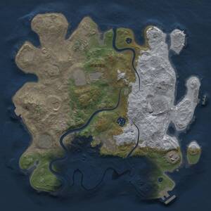 Thumbnail Rust Map: Procedural Map, Size: 3500, Seed: 859290398, 15 Monuments