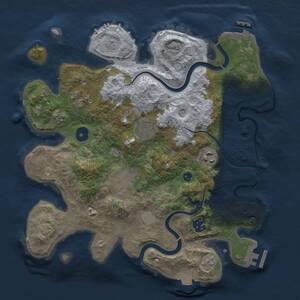 Thumbnail Rust Map: Procedural Map, Size: 3300, Seed: 1787899045, 12 Monuments