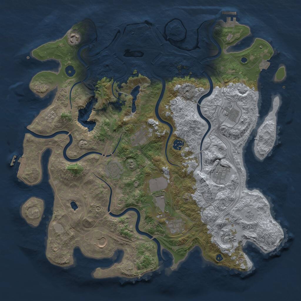 Rust Map: Procedural Map, Size: 4250, Seed: 1757954254, 17 Monuments