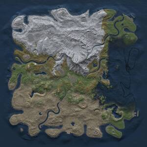 Thumbnail Rust Map: Procedural Map, Size: 5000, Seed: 521912872, 16 Monuments